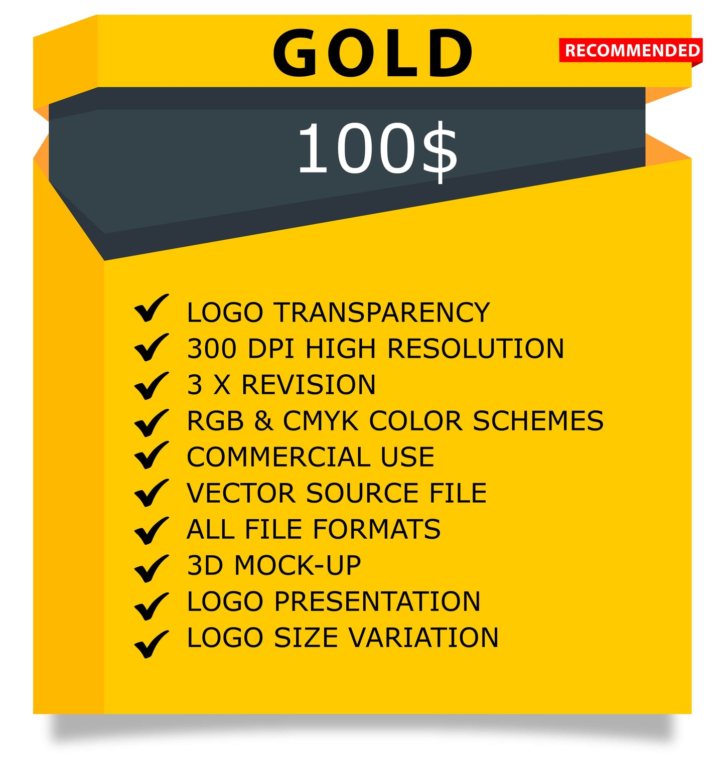logo design gold package