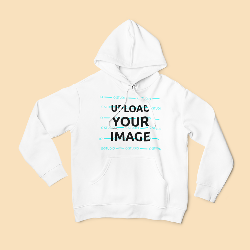 UNISEX PULLOVER HOODIE FLAT LAY MOCKUP