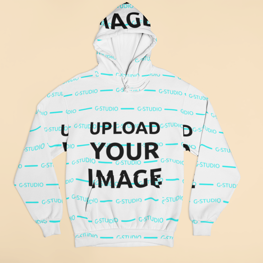 ALLOVER PRINTED HOODIE FLAT LAY MOCKUP