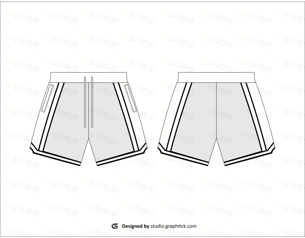 Basketball Shorts Flat Sketch Shorts