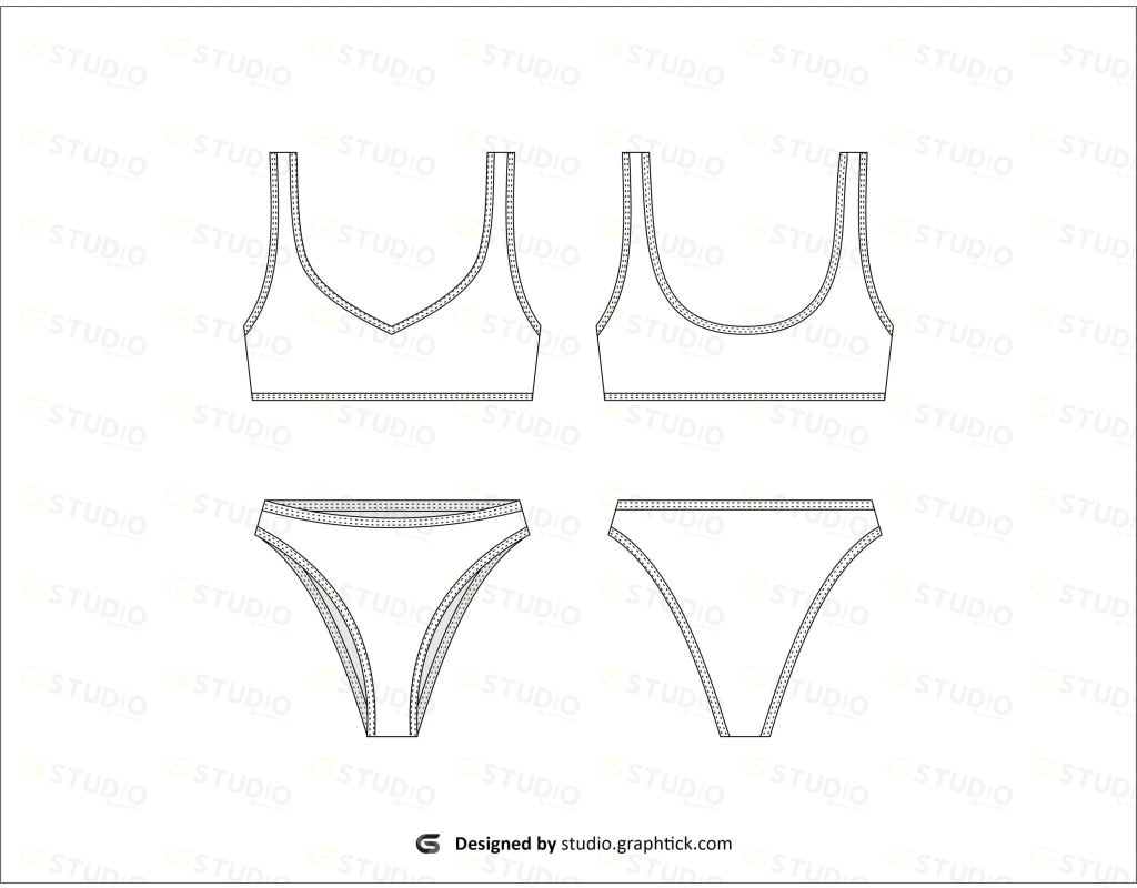 Bikini Flat Sketch