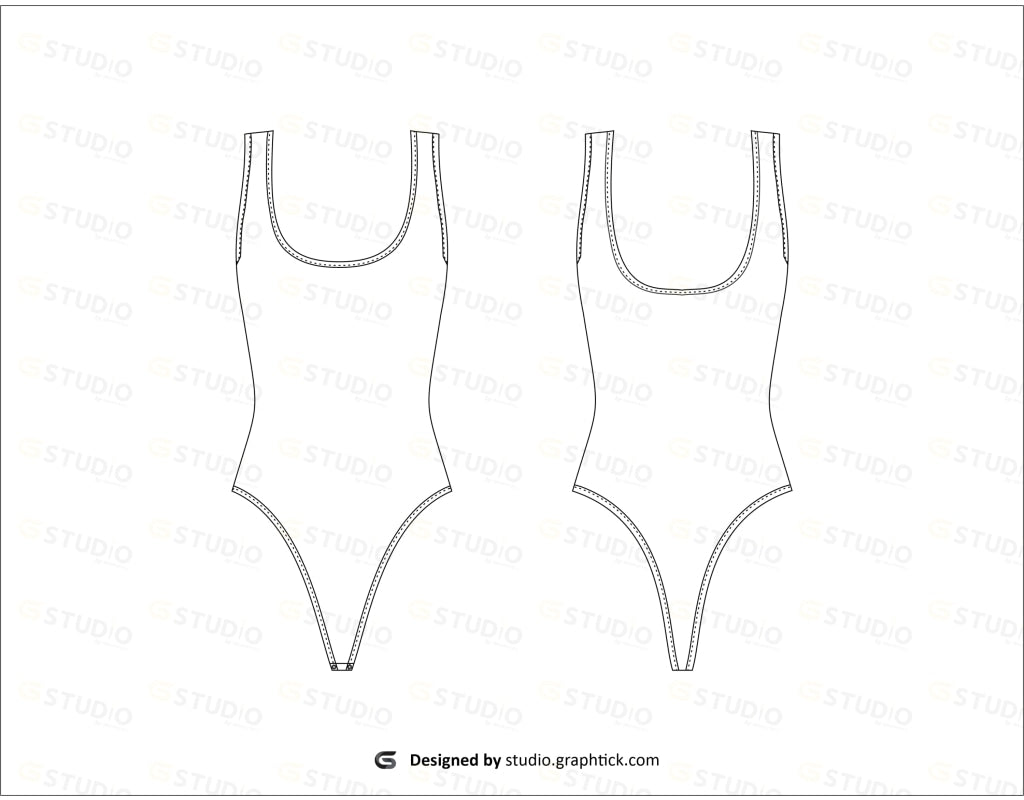 Bodysuit Flat Sketch
