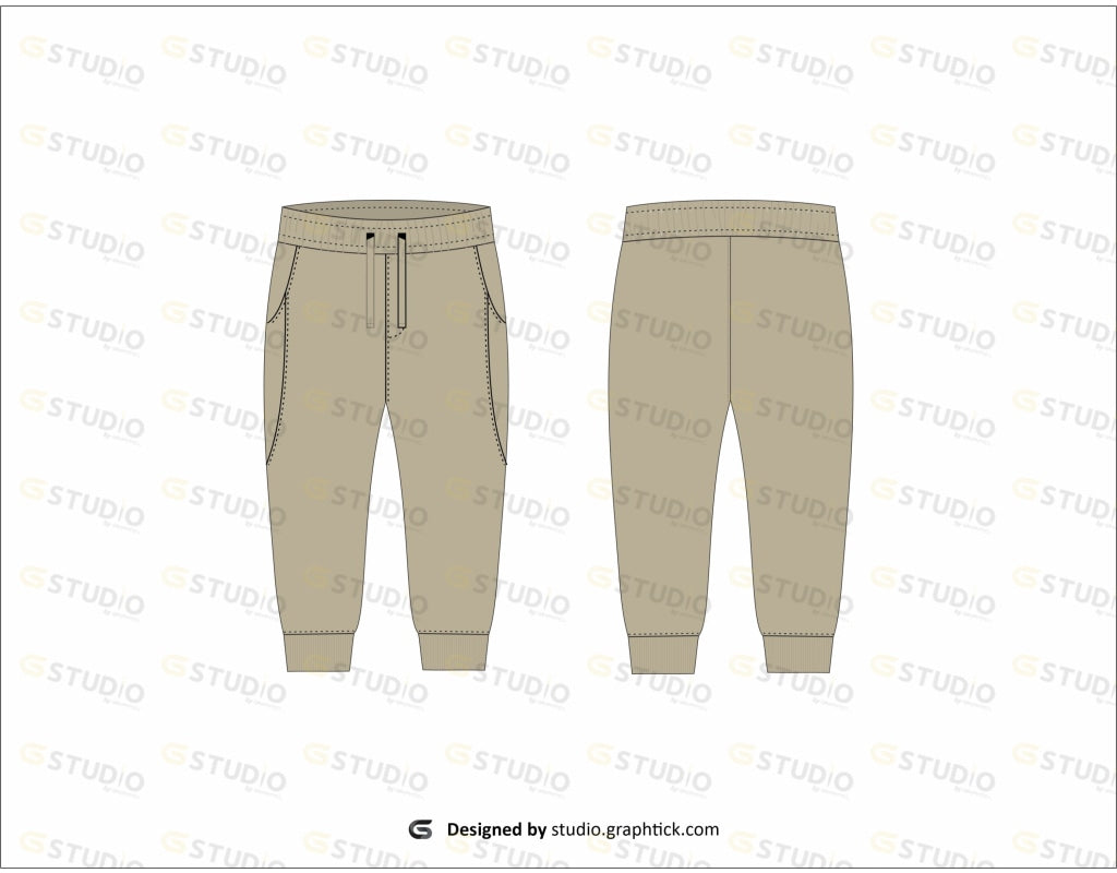 Boys Jogger Flat Sketch