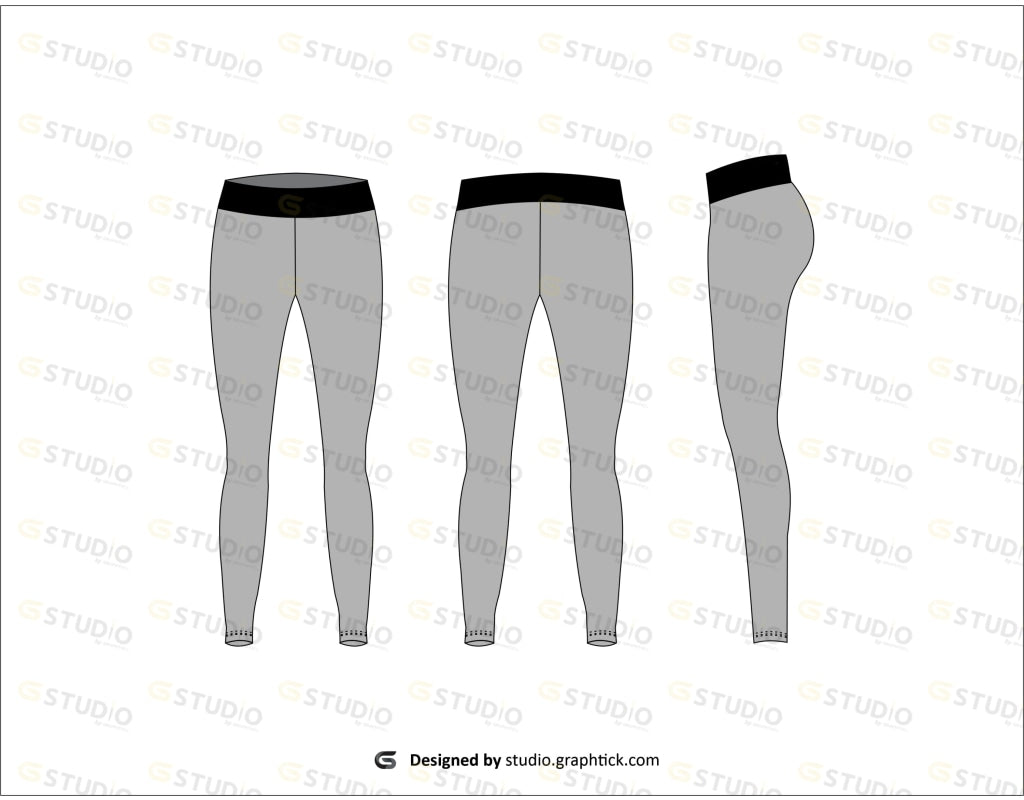 Boys Leggings Flat Sketch Mens