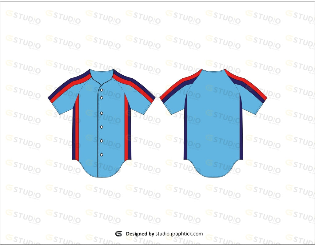Button Up Jersey Flat Sketch Down Shirt