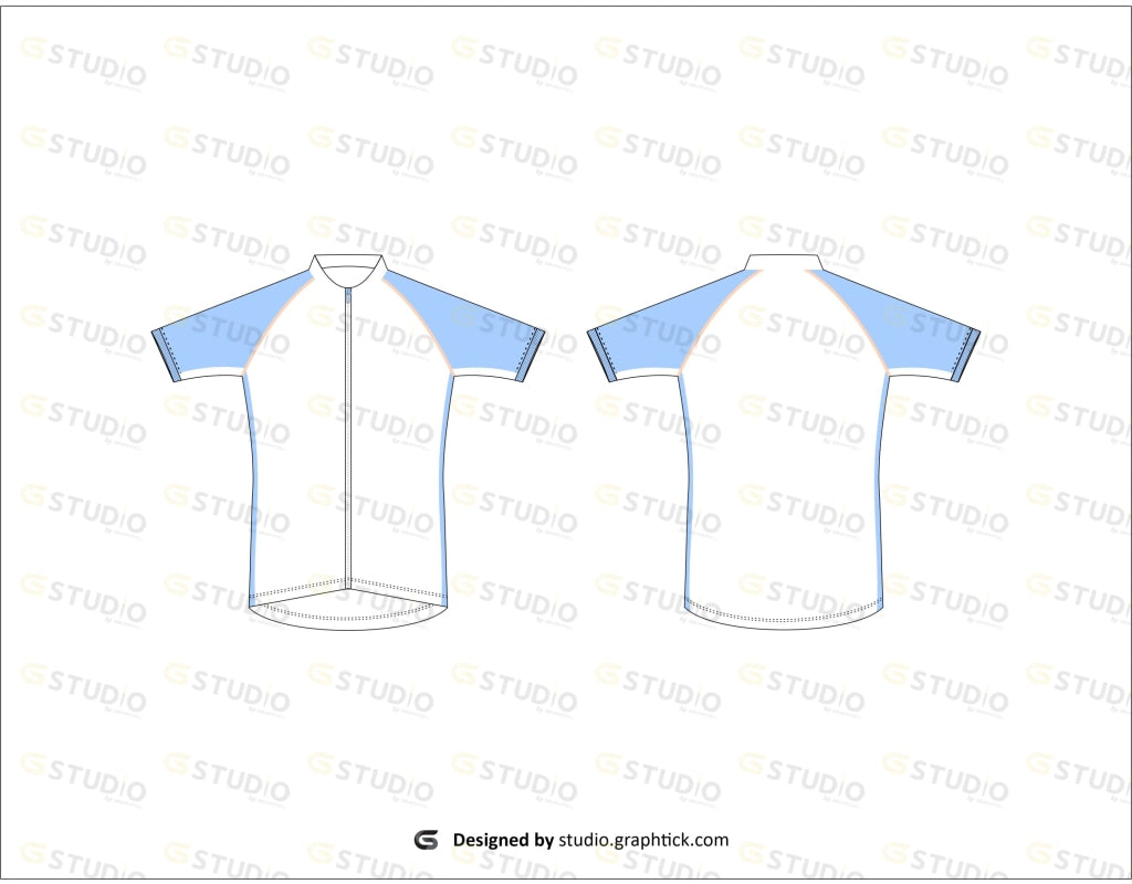 Cycling Jersey Flat Sketch