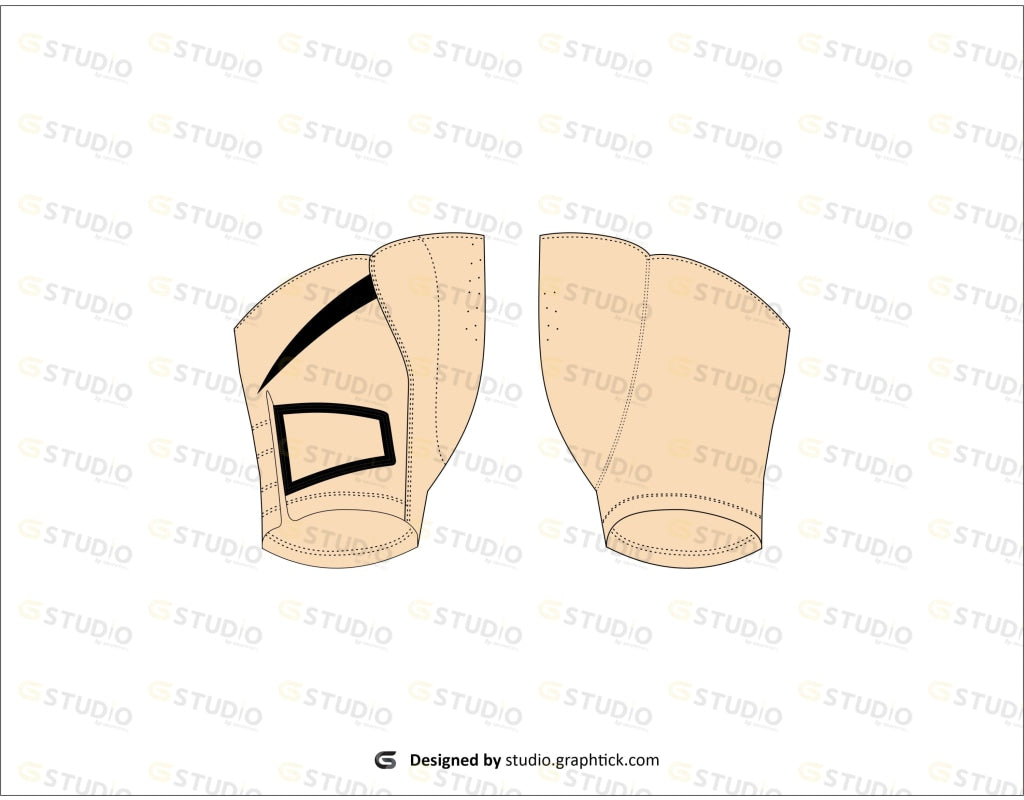Fingerless Gloves Flat Sketch