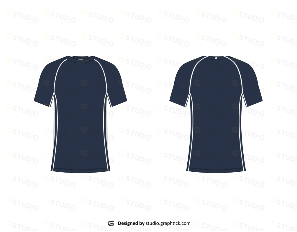 Fitness Tee Shirt Flat Sketch