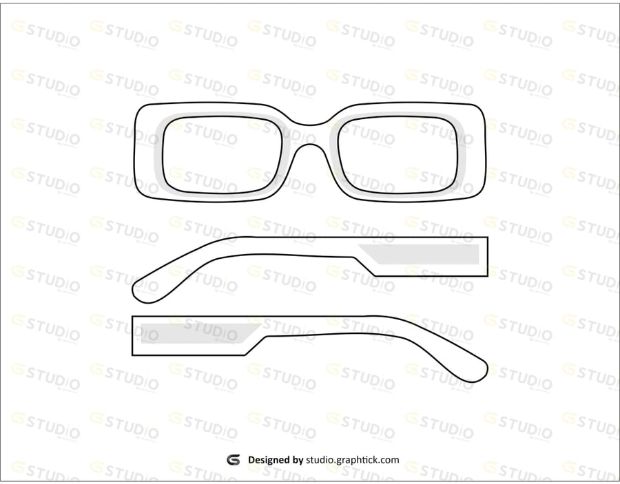 Glasses Flat Sketch