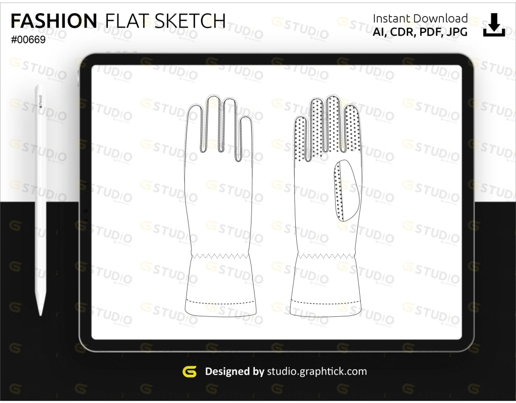 Gloves Flat Sketch