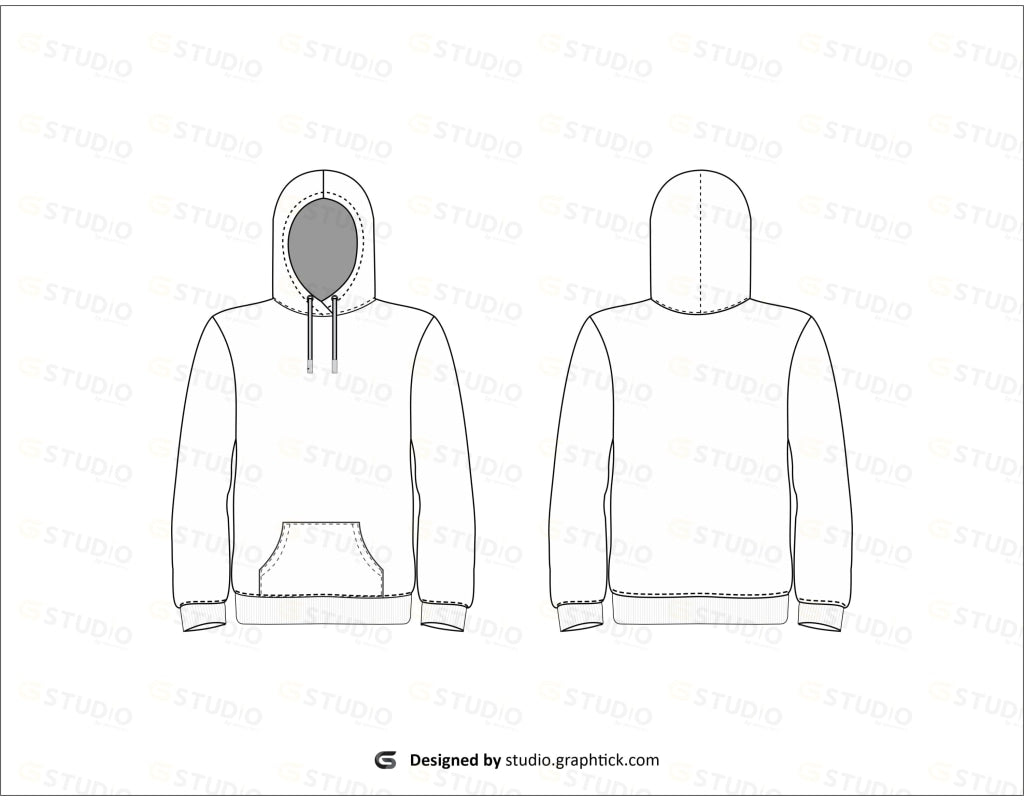 Hoodie Flat Sketch