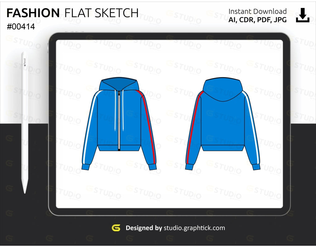 HOODIE FLAT SKETCH – - Main Image