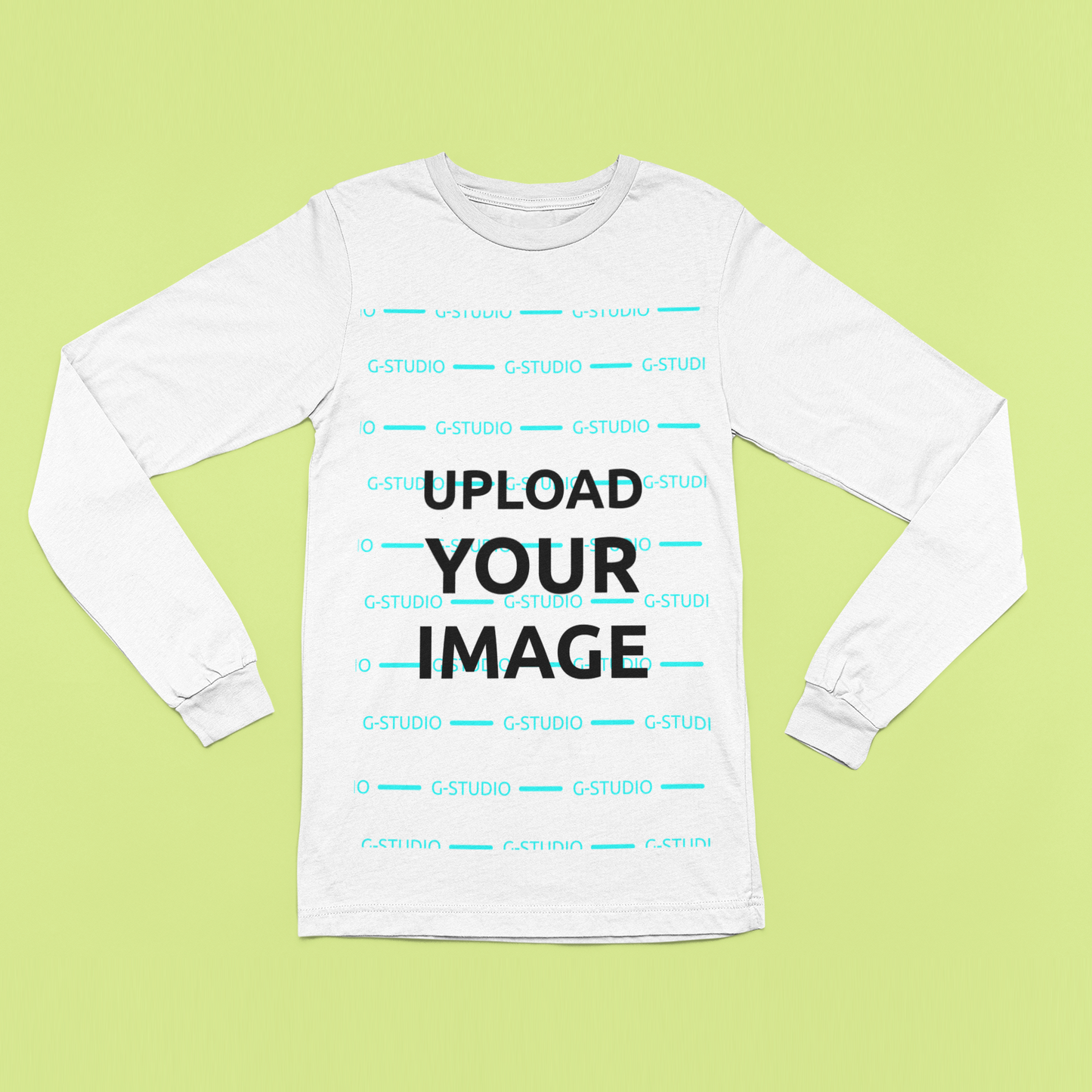 FULL SLEEVE CREW NECK TEE SHIRT 3D MOCKUP
