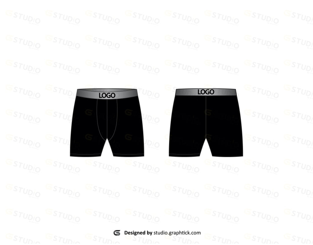 Mens Boxer Breifs Flat Sketch