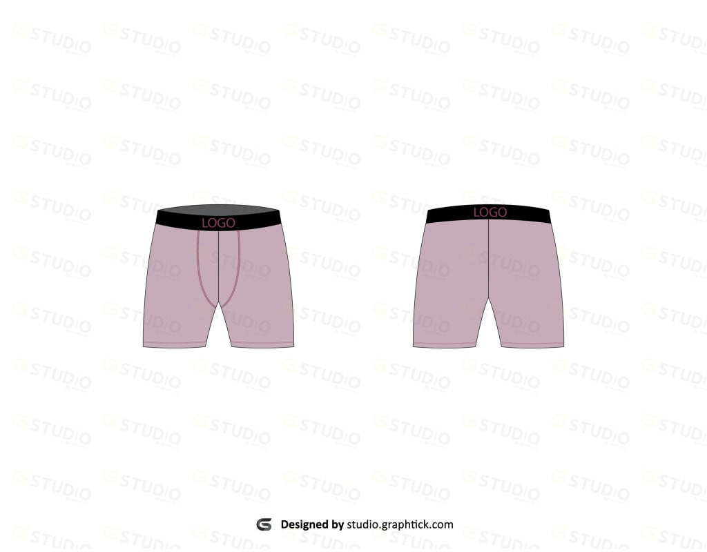 Mens Boxer Breifs Flat Sketch