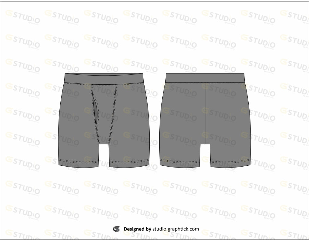 Mens Boxer Briefs Flat Sketch Breifs