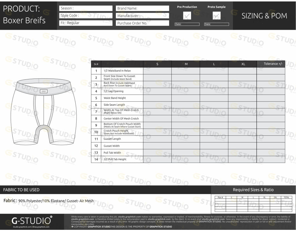 Mens Boxer Briefs Tech Pack Template
