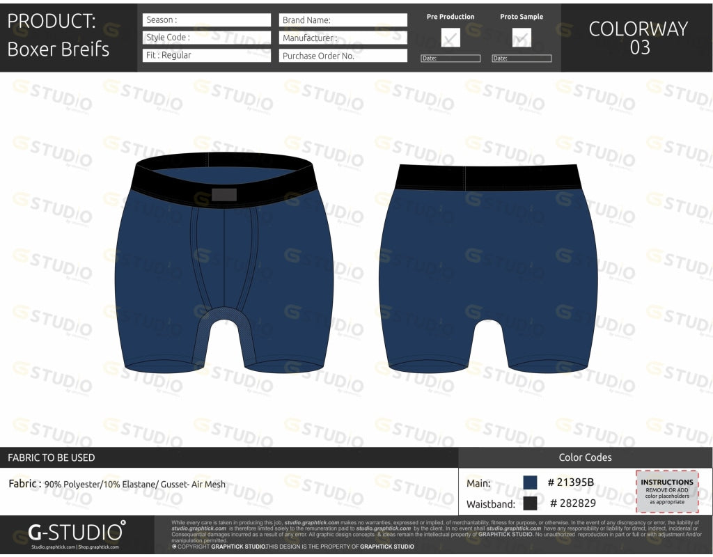 Mens Boxer Briefs Tech Pack Template