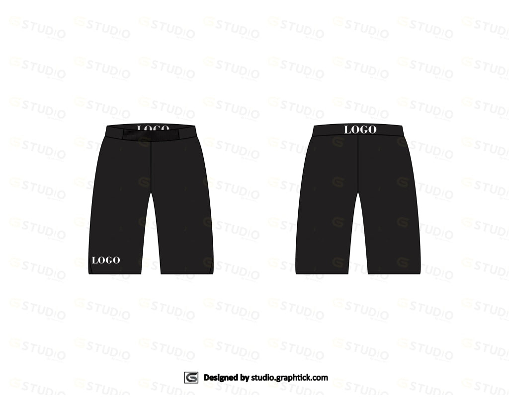 Mens Fitness Shorts Flat Sketch