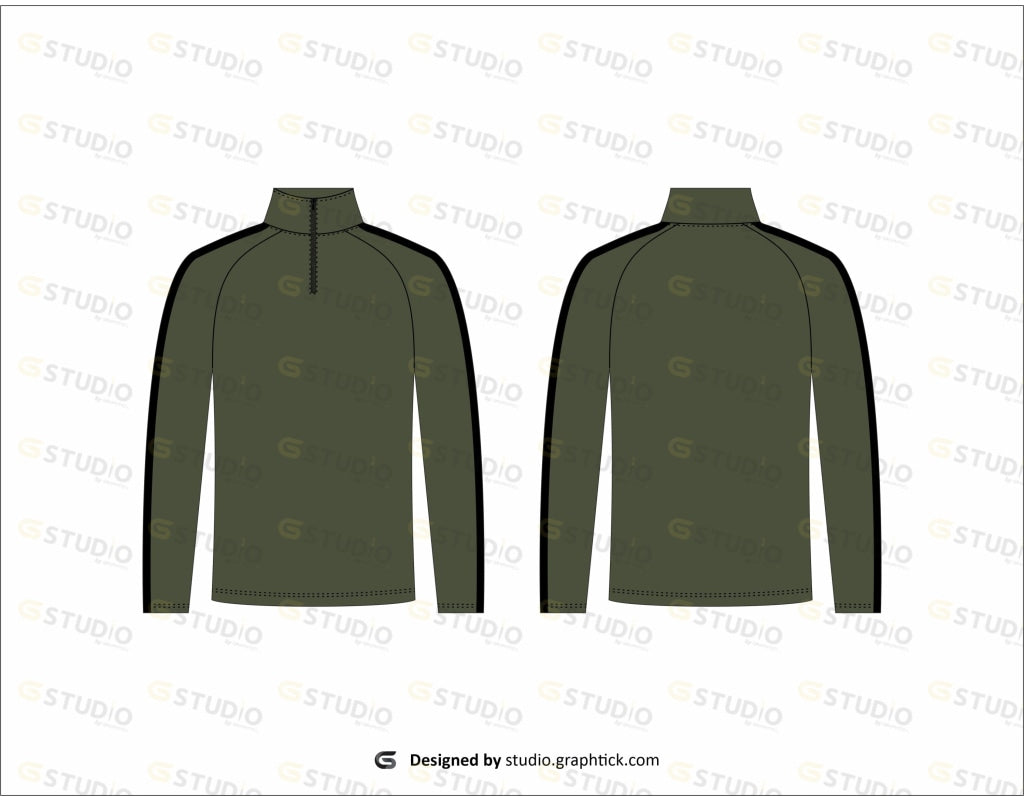 Mens Funnel Neck Full Sleeve Flat Sketch Shirts & Tops