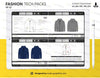 Mens Hooded Jacket Tech Pack Template