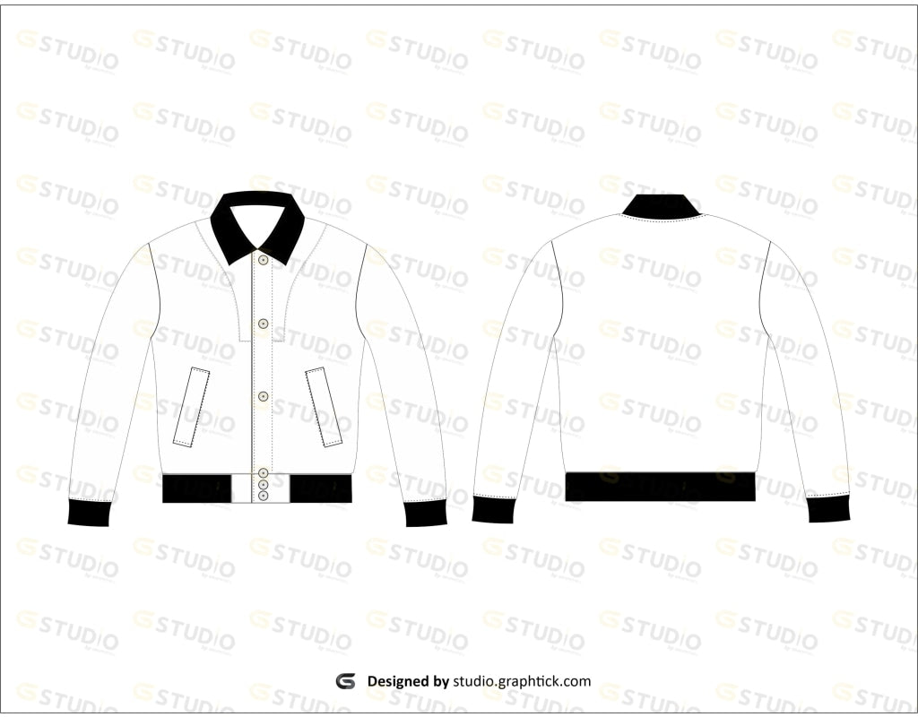 Mens Jacket Flat Sketch