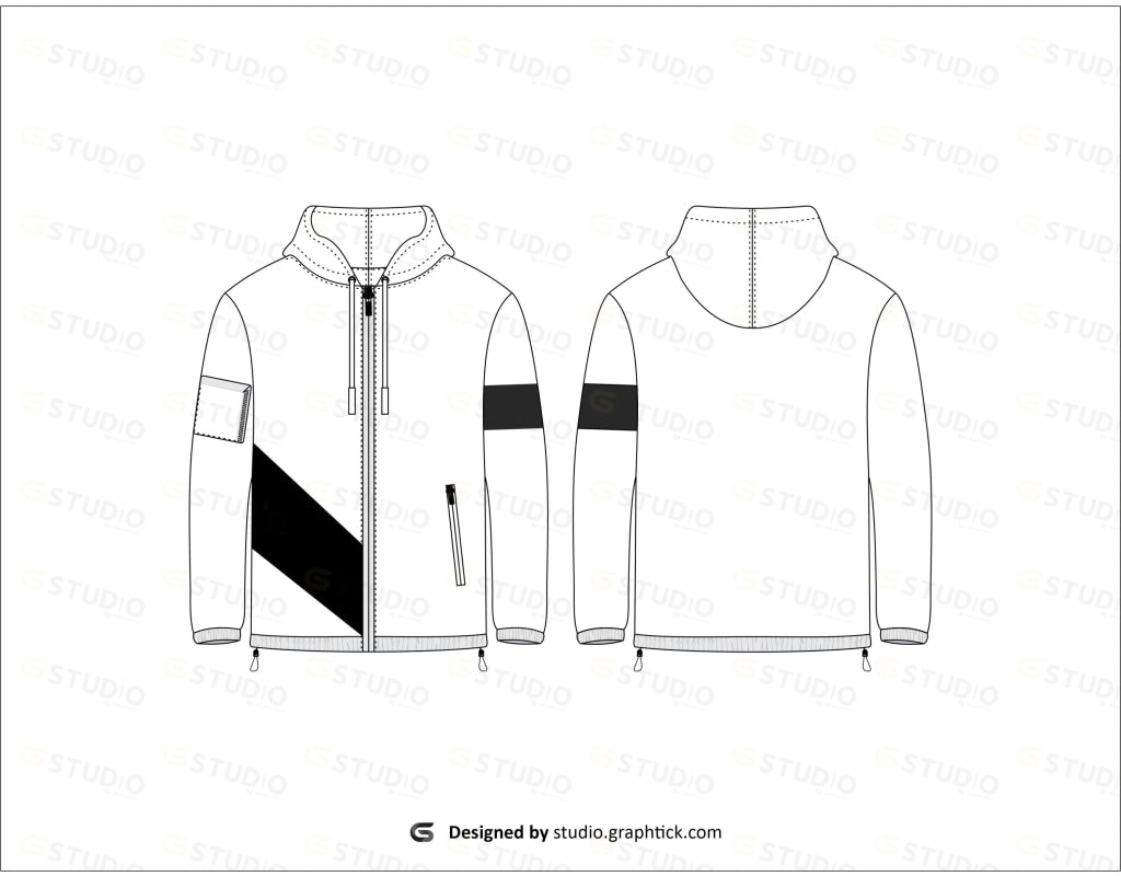 Mens Jacket Flat Sketch