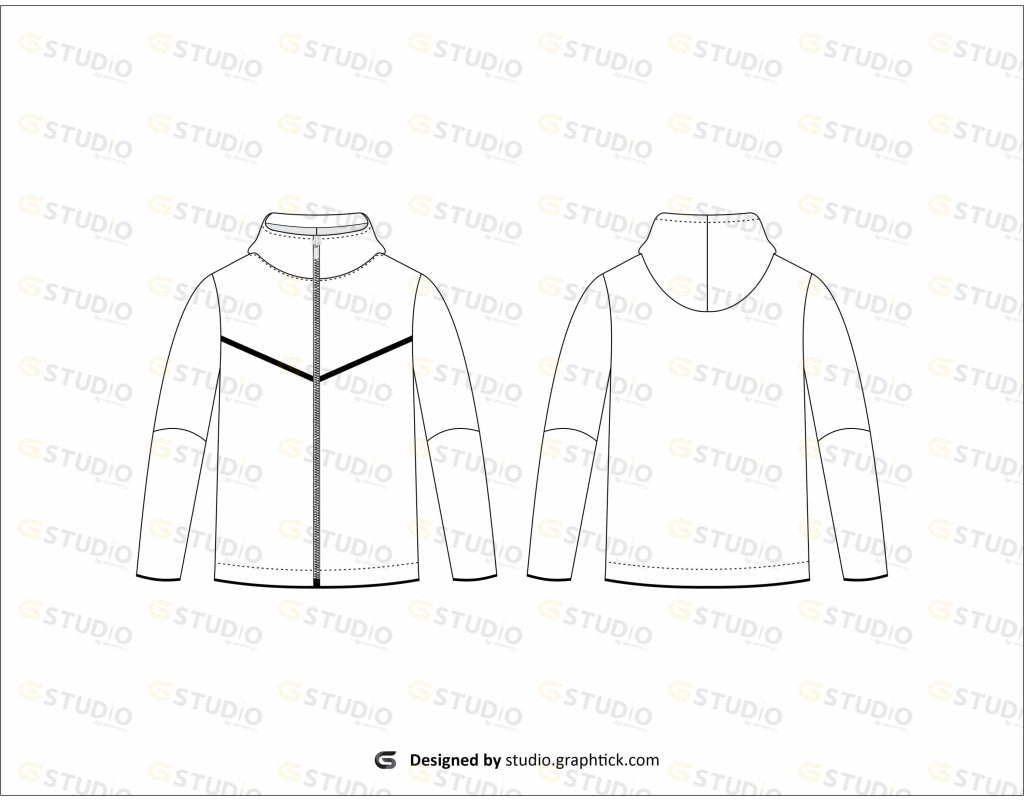 Mens Jacket Flat Sketch