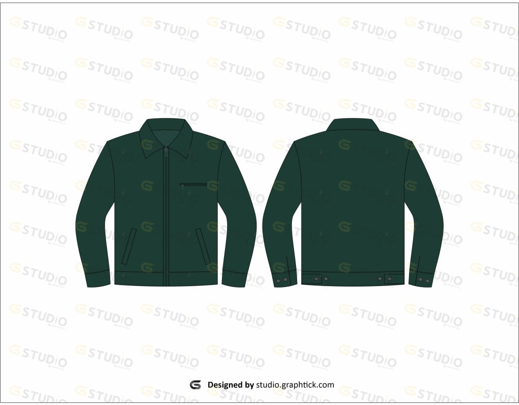 Mens Jacket Flat Sketch
