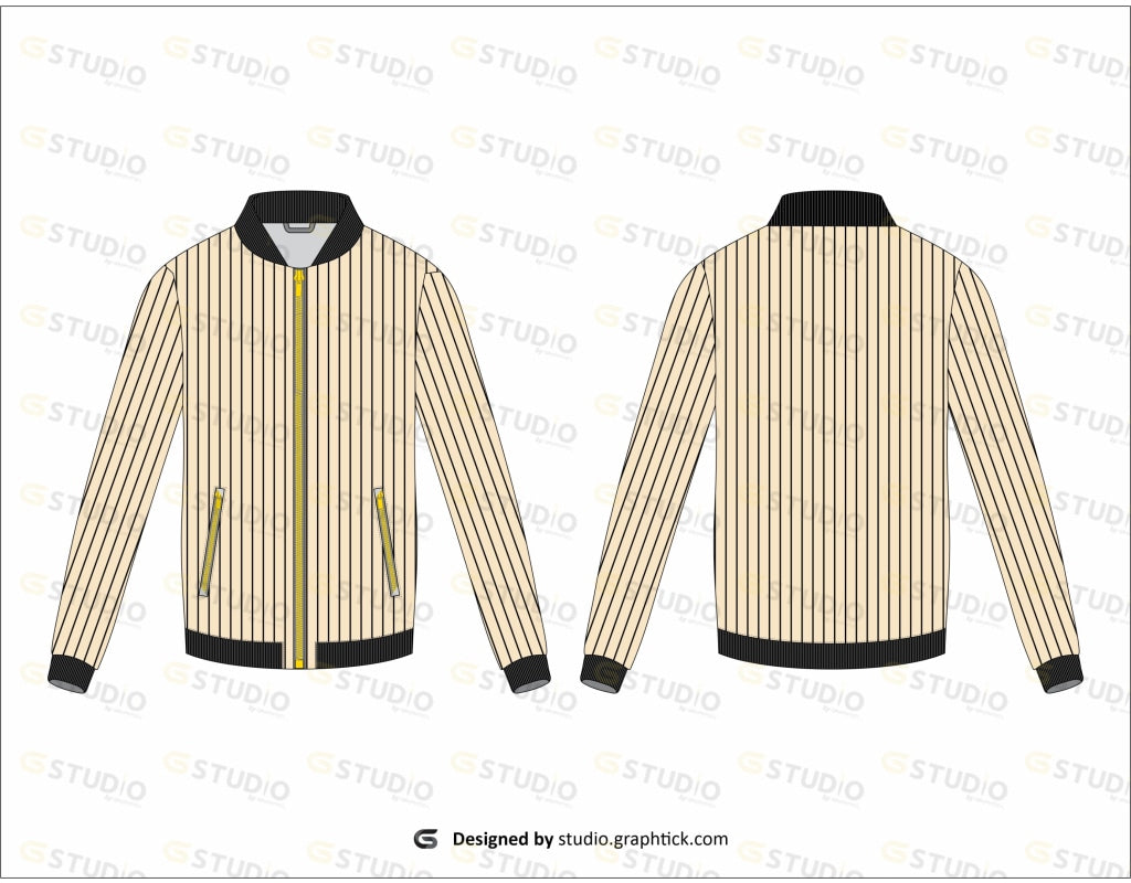 Mens Jacket Flat Sketch