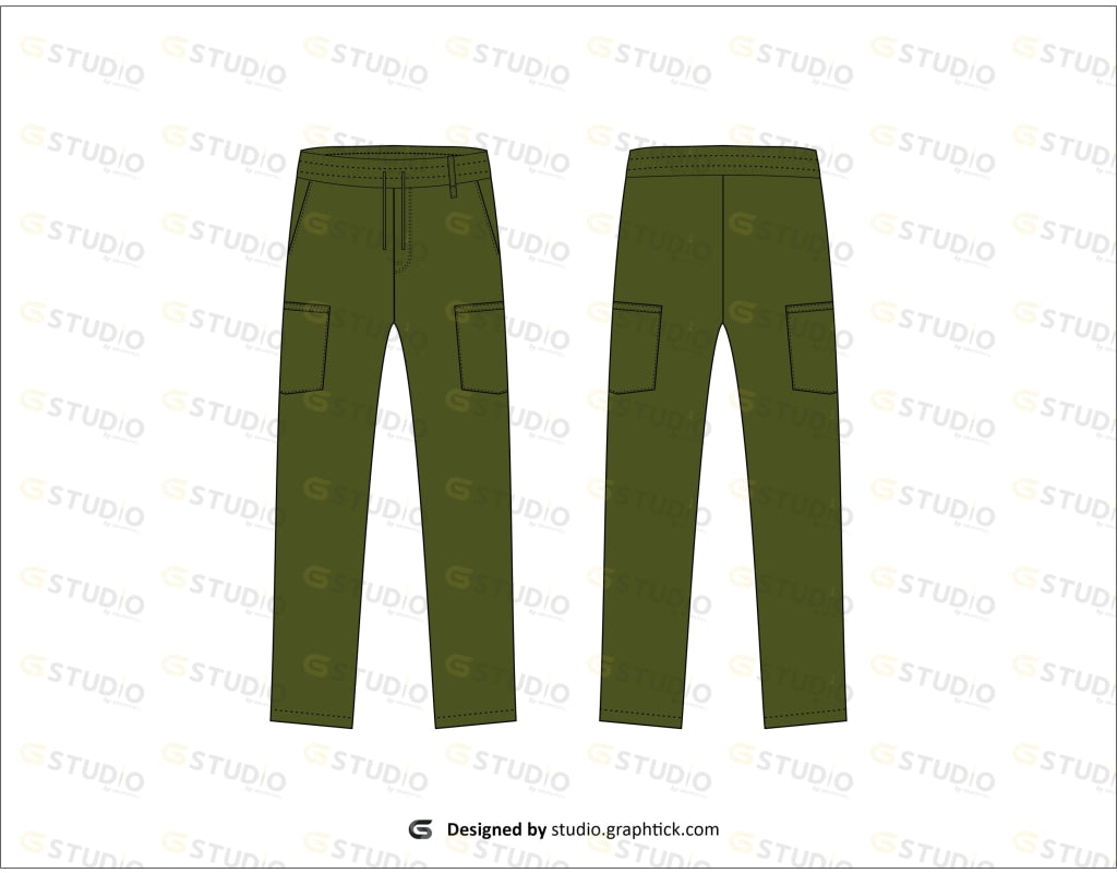 Mens Jogger Flat Sketch Pants