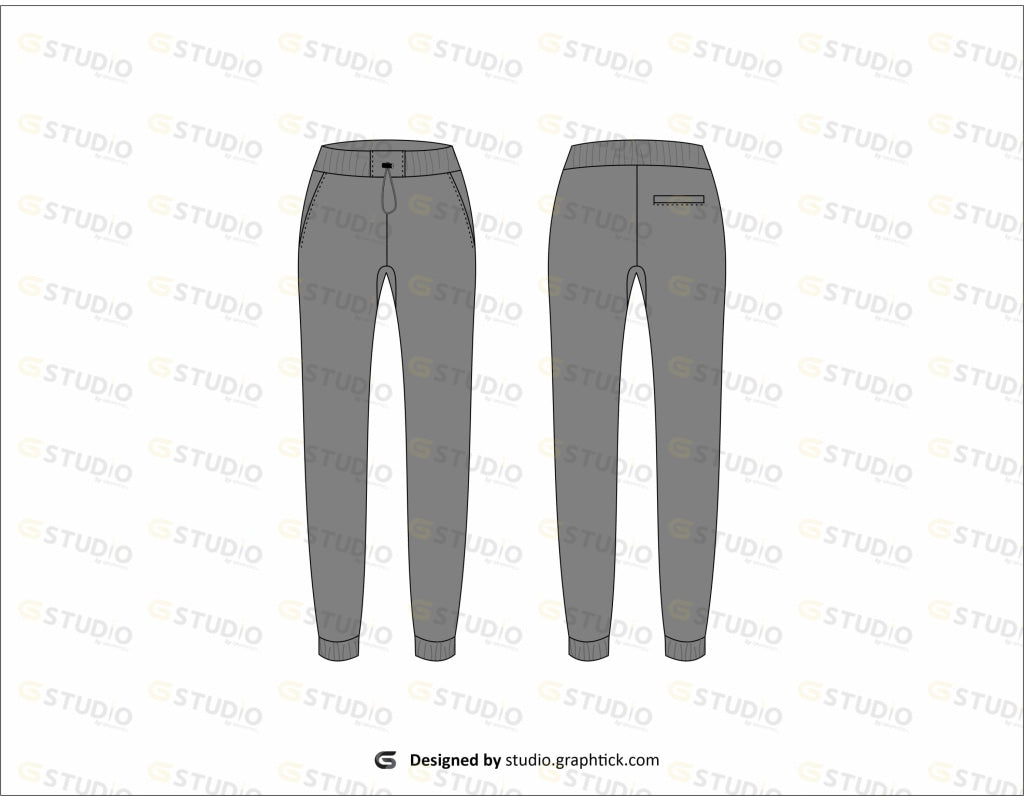 Mens Jogger Pant Flat Sketch Pants