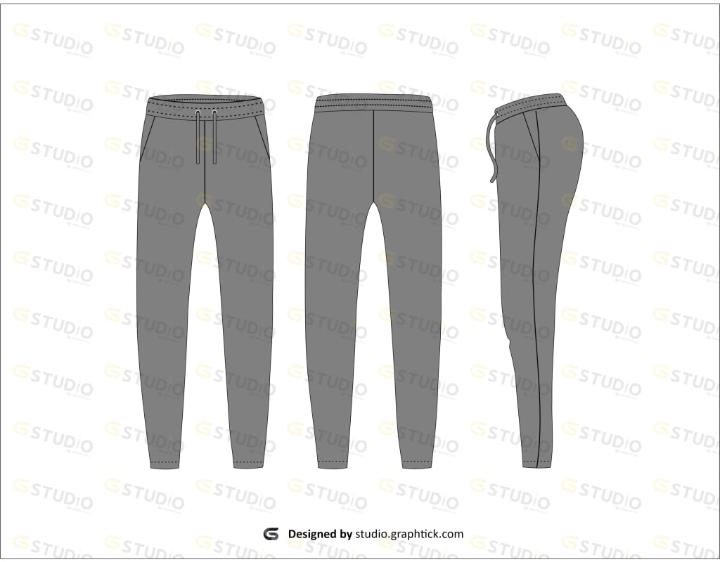 Mens Jogger Pant Flat Sketch Pants