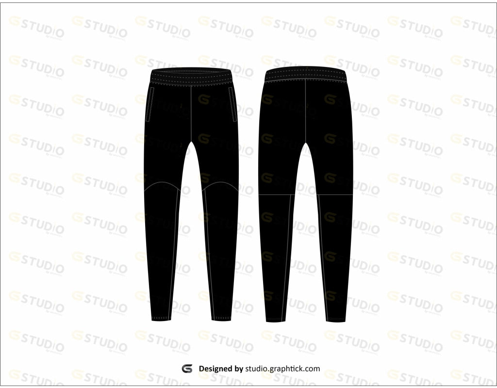 Mens Jogger Pants Flat Sketch