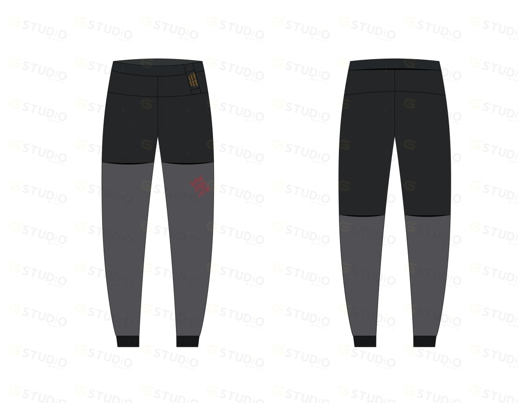 Mens Jogging Pants Flat Sketch Mens Jogging Pants