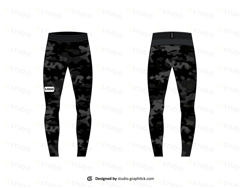 Mens Jogging Pants Flat Sketch Mens Jogging Pants