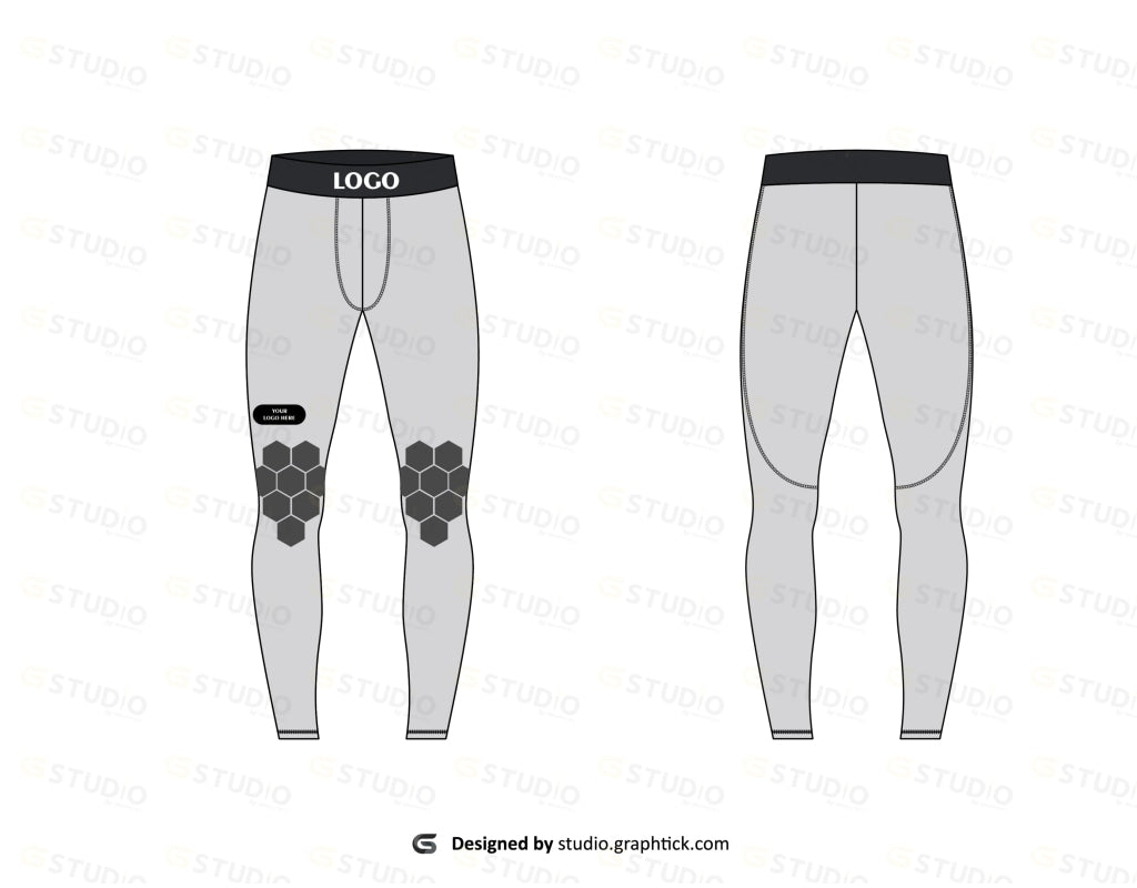 Mens Leggings Flat Sketch