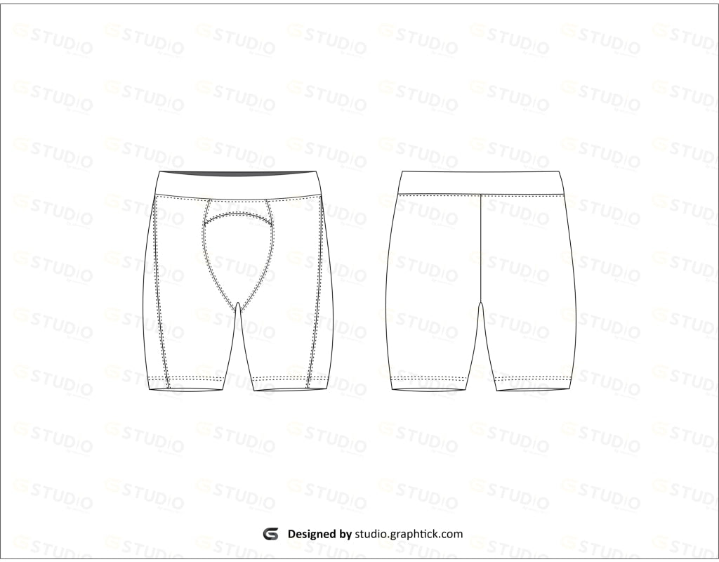 Mens Midway Briefs Flat Sketch Breifs