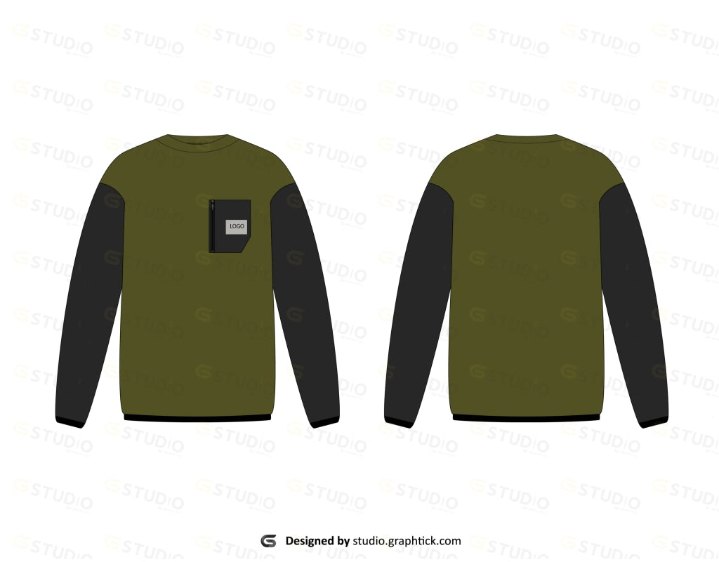 Mens Oversized Jumper Flat Sketch