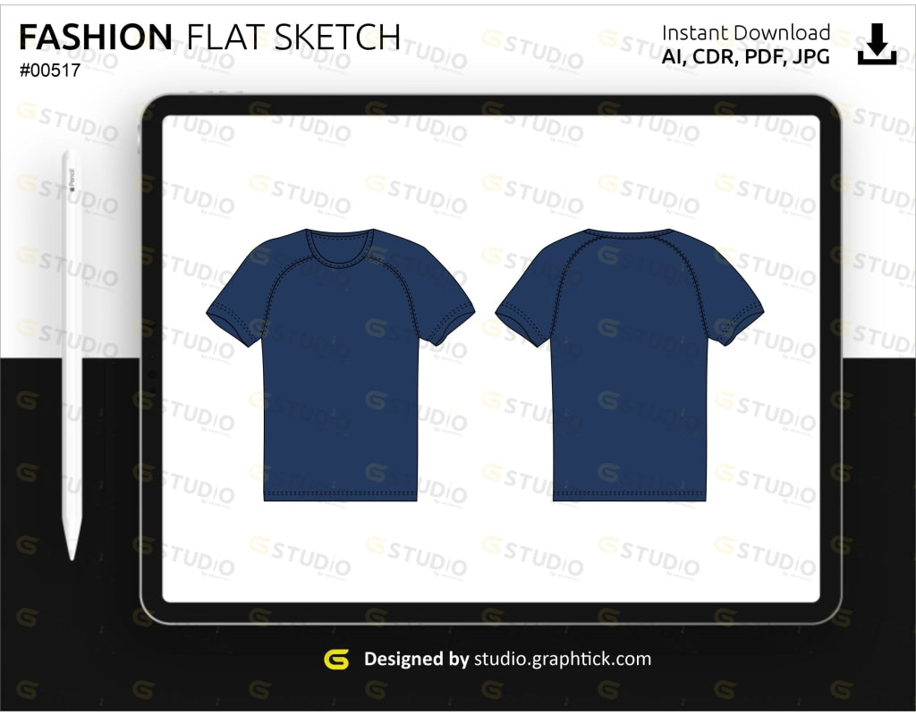 Mens Raglan Sleeve Tee Shirt