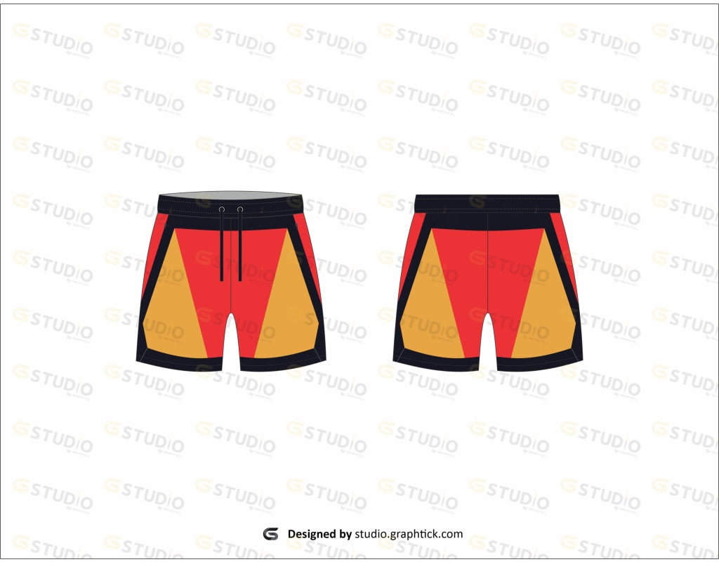 Mens Short Flat Sketch Shorts
