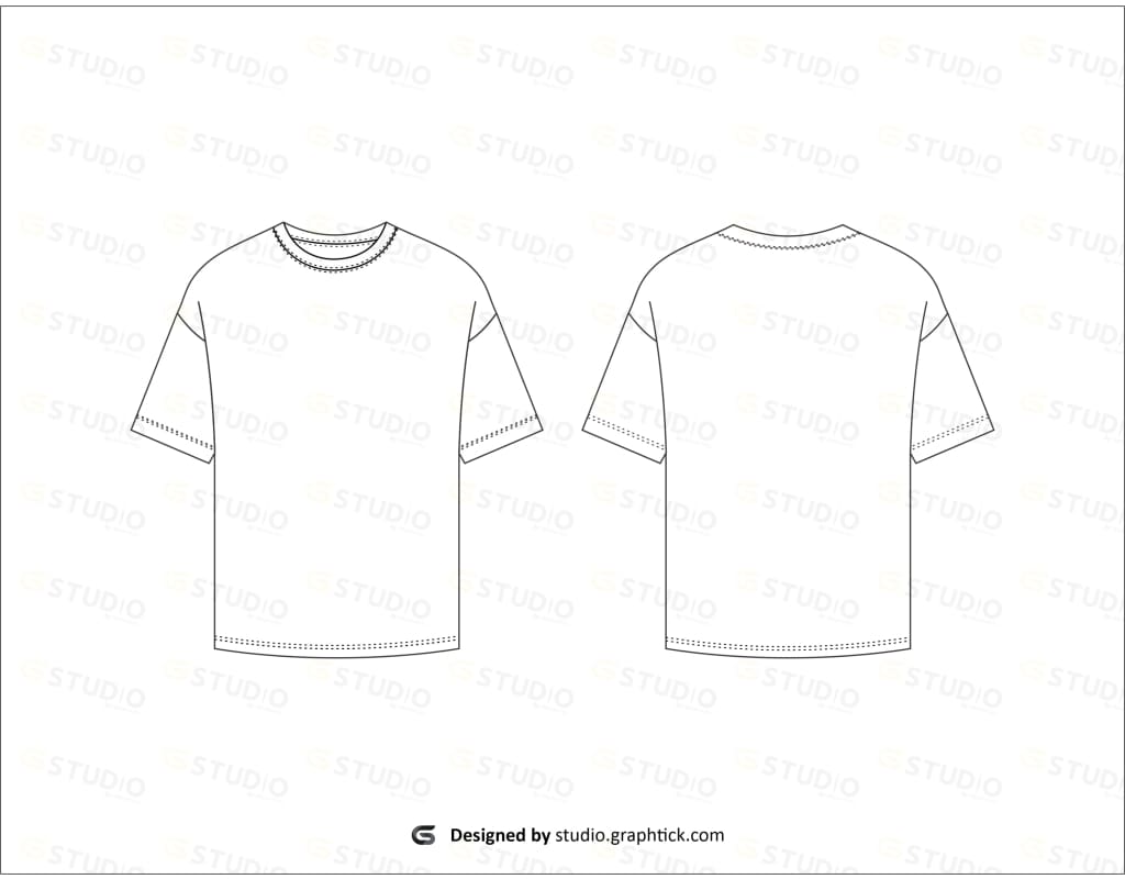 Mens Short Sleeve Drop Shoulder Tee Shirt