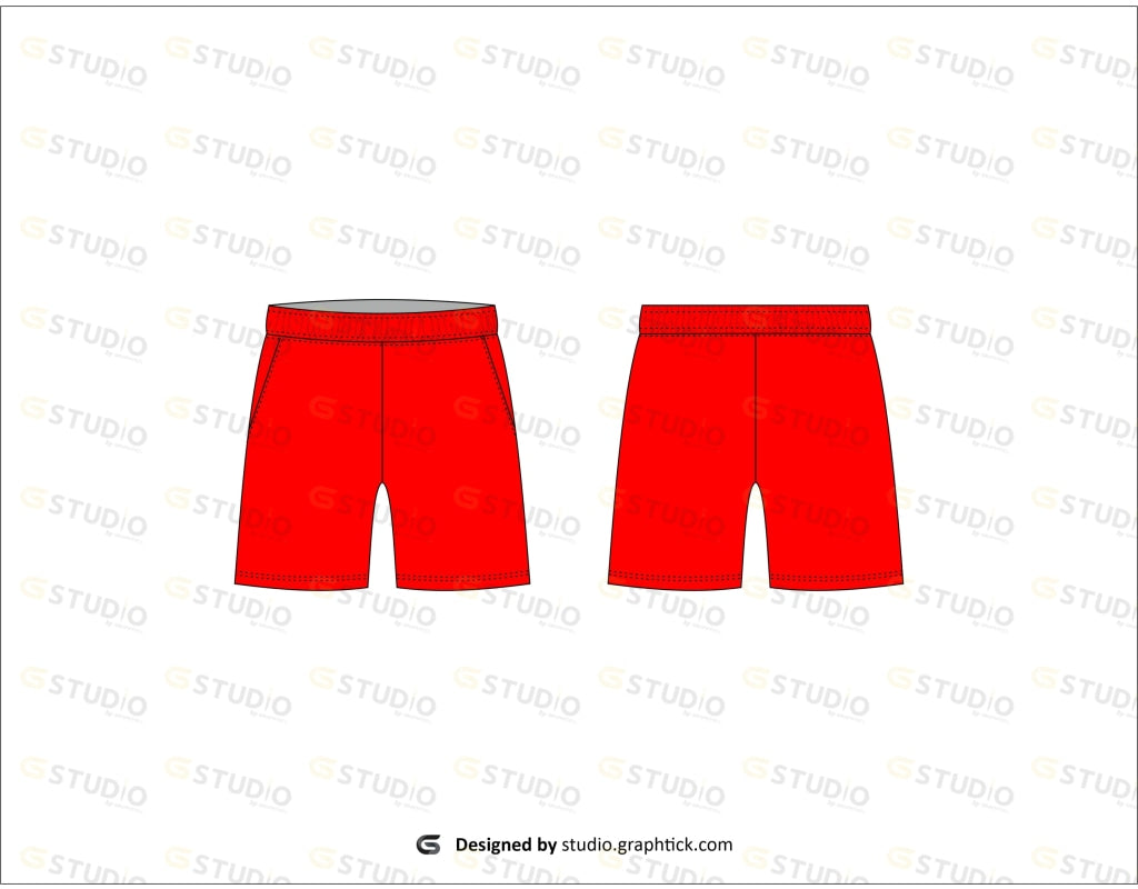 Mens Shorts Flat Sketch