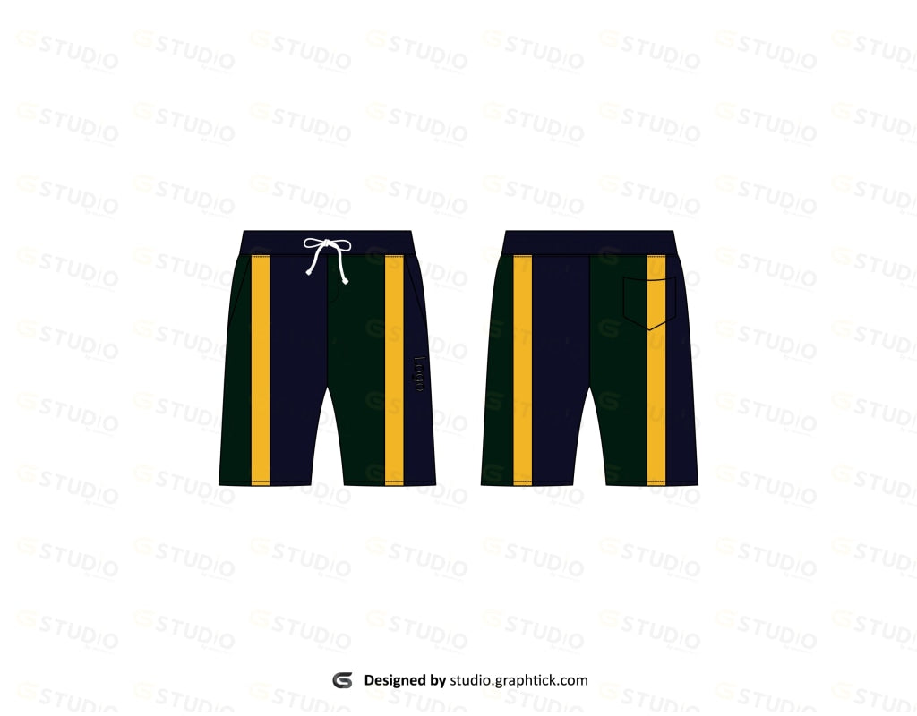 Mens Shorts Flat Sketch