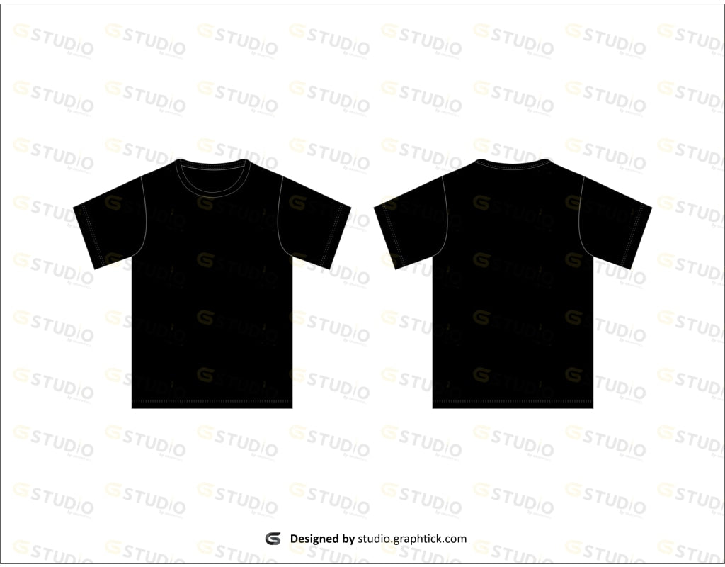 Mens Tee Shirt Flat Sketch