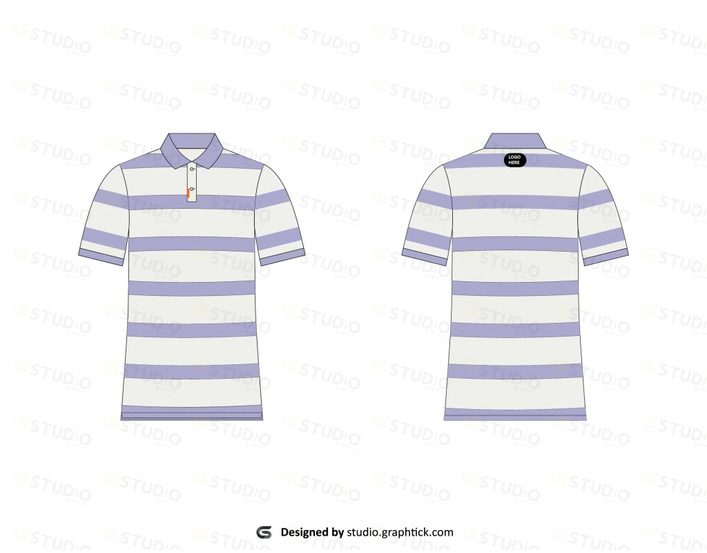 Polo Shirt Flat Sketch