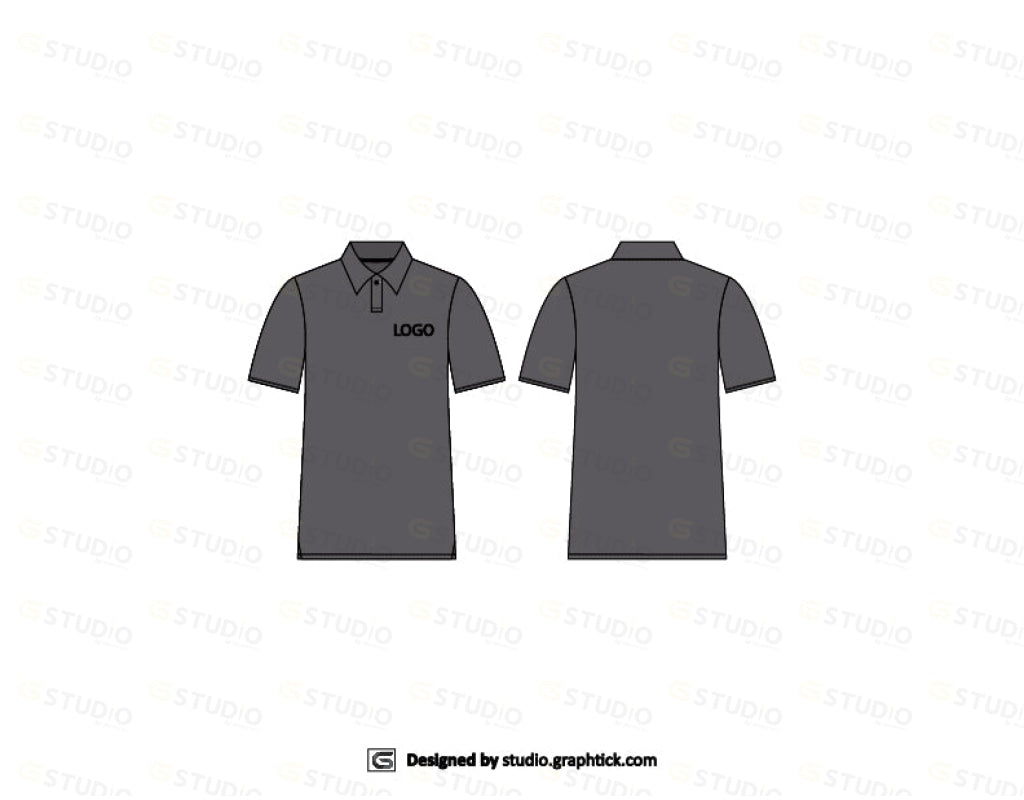 Polo Shirt Flat Sketch