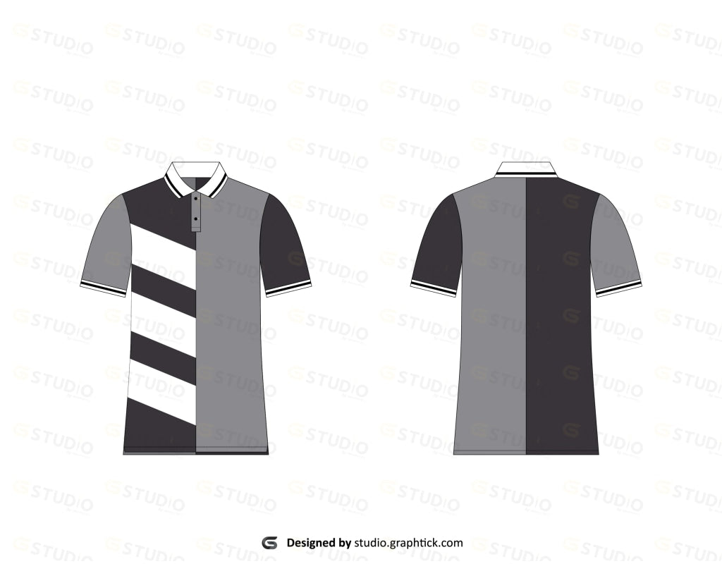 Polo Shirt Flat Sketch