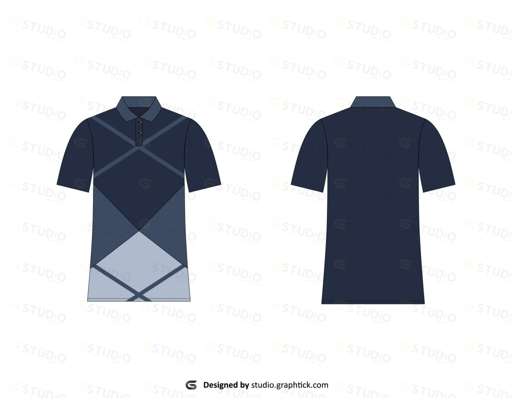 Polo Shirt Flat Sketch