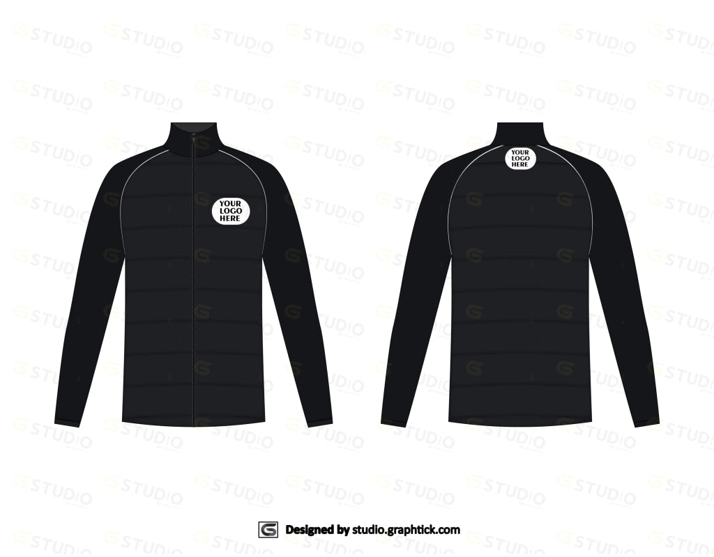 Raglan Sleeve Zipper Jacket Flat Sketch